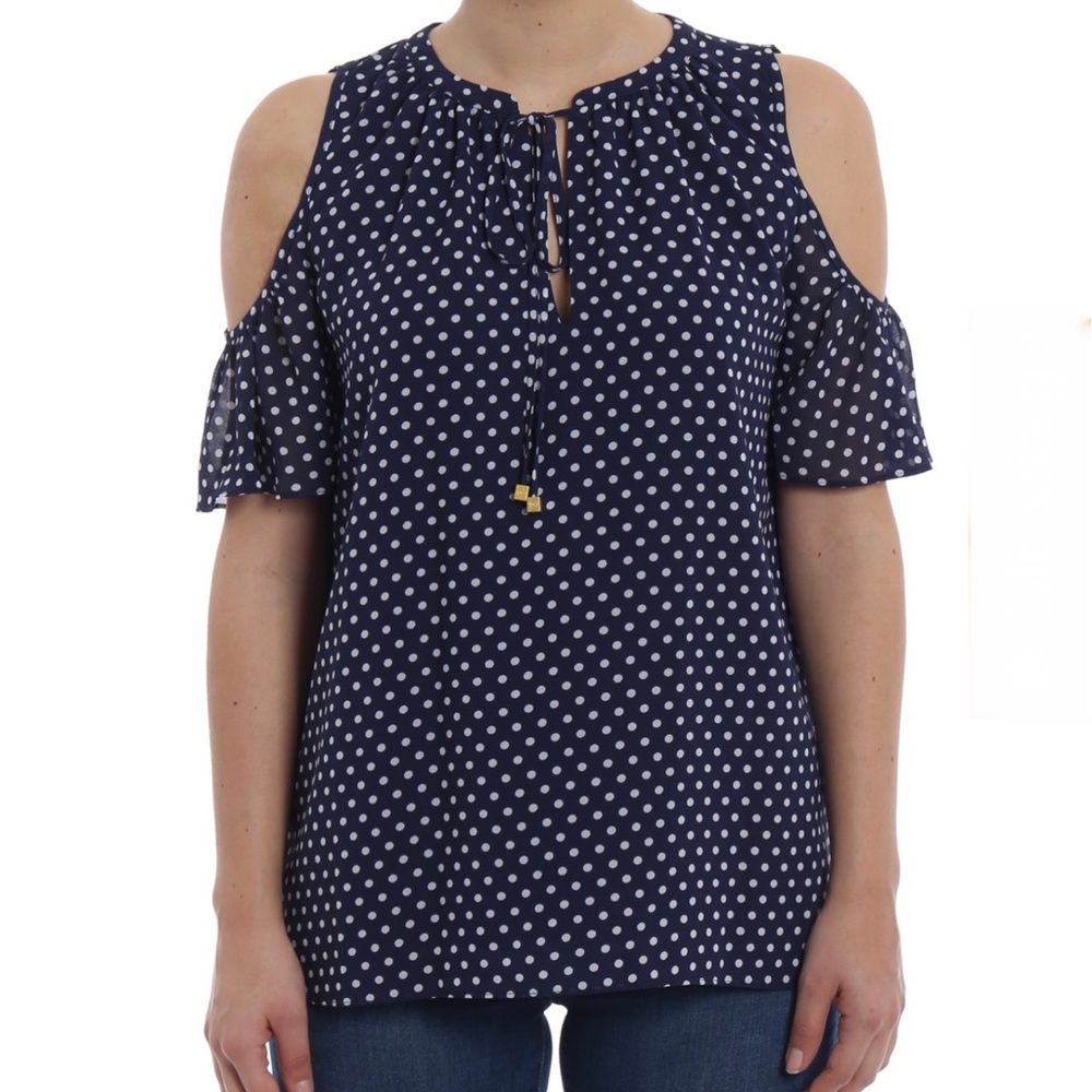 Michael Kors polka  dot print crêpe blouse